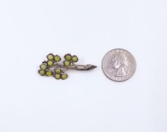 Vintage Connemara Marble Shamrock Brooch | Lucky Clover