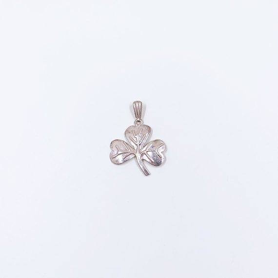 Vintage Sterling Silver Three Leaf Clover Pendant