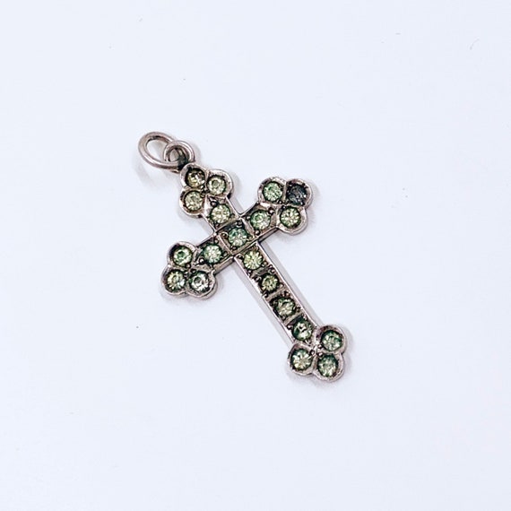 Vintage Sterling Silver Cross Pendant - image 3