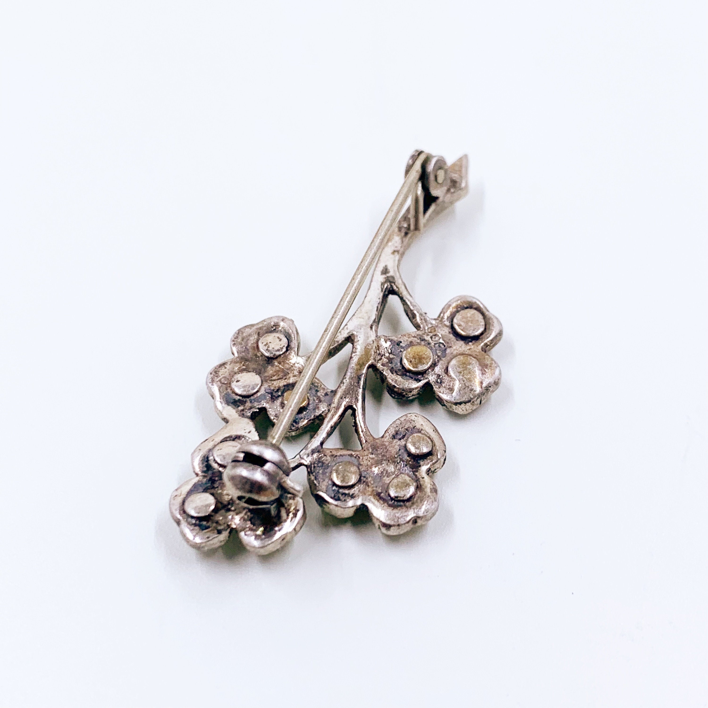 Vintage Connemara Marble Shamrock Brooch | Lucky Clover
