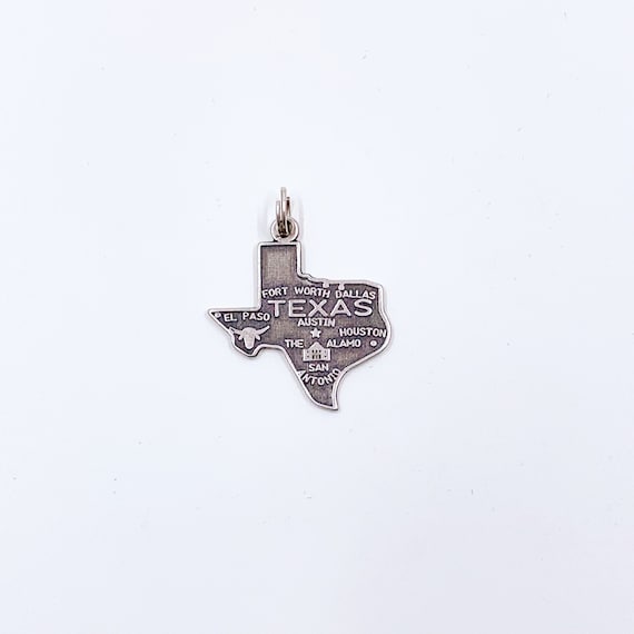 Vintage Texas State Charm | Silver State of Texas 