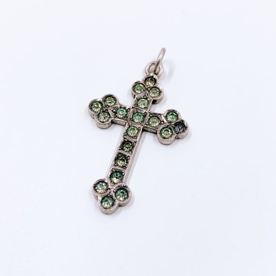 Vintage Sterling Silver Cross Pendant - image 4