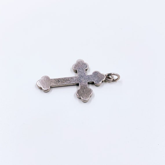 Vintage Sterling Silver Cross Pendant - image 6