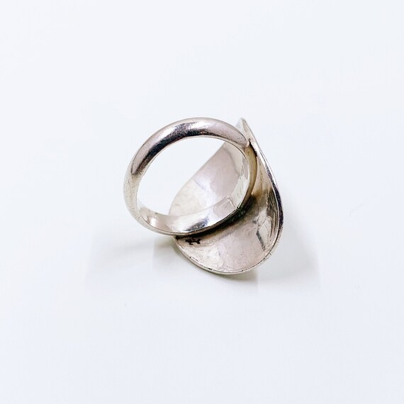 Vintage Silver Pink Stone Ring | Size 8 - image 8