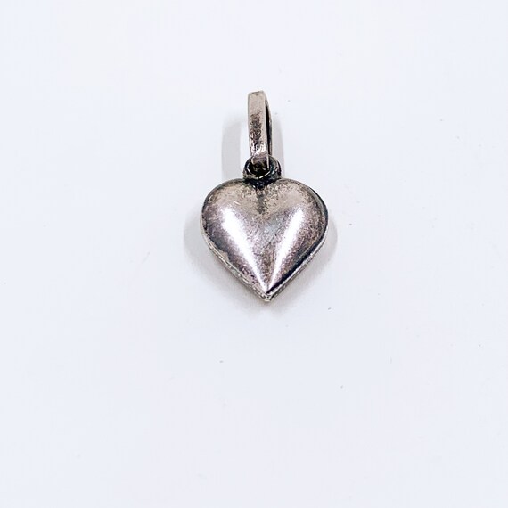 Vintage Silver Puffy Heart Charm | Silver Heart P… - image 6