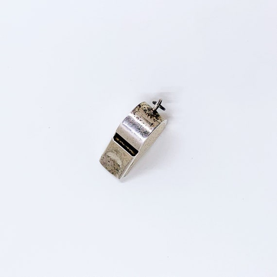 Vintage Sterling Truart Whistle Pendant - image 3