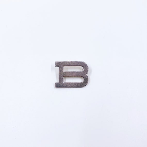 Antique Silver Letter B Brooch | Silver Monogram L