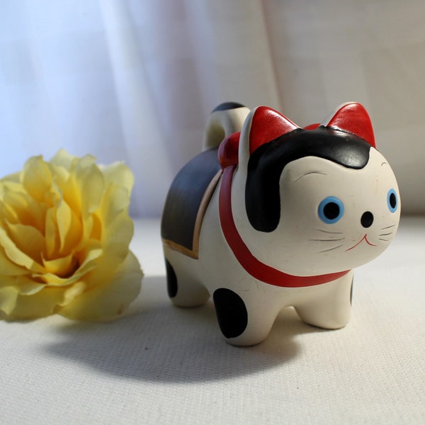 Vintage Japanese Inu Hariko Lucky Dog Ceramic Figurine