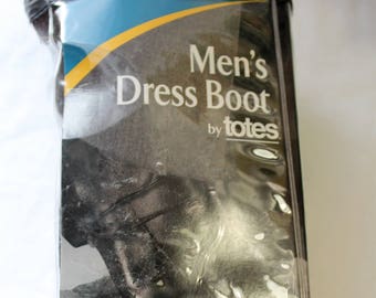 Vintage Deadstock TOTES Men's Dress Boots, Rubber Galoshes, Small