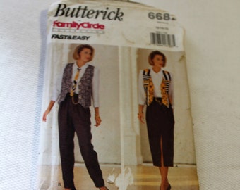 UNCUT Pants Vest Tie Sizes 12-14-16 Misses Fast /& Easy Wardrobe Shirt Vintage 1993 Butterick Pattern 6682 Skirt FF