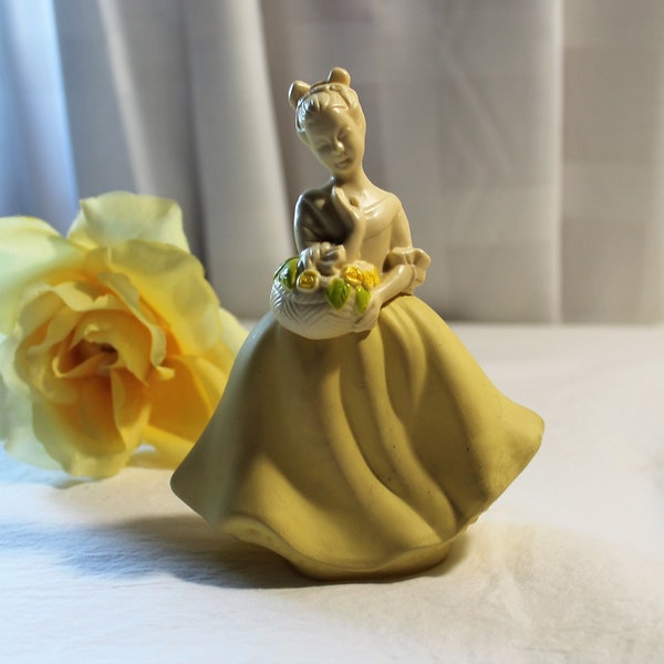 Vintage AVON "Flower Maiden" Glass Perfume Bottle, 1974, Cotillion Cologne Decanter (Empty)