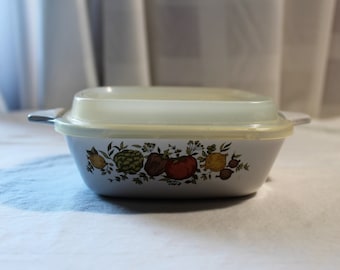 Corning Spice of Life 1970s Small Casserole Dish, 1.75 Cup, P-41-B, With Lid