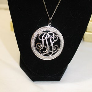 Vintage CORO Silver Tone Round Pendant Statement Necklace