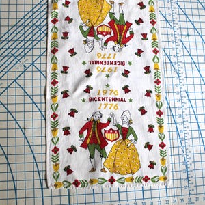 Vintage Linen Tea Towel, 1976 Bicentennial