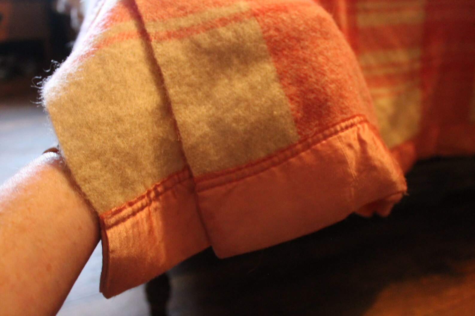 Vintage Heavy Wool Blanket Pink Plaid Double Length 77 X 168 Etsy