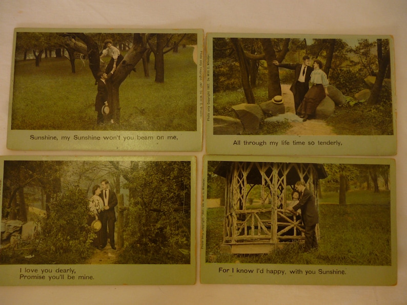 Sunshine My Sunshine Antique Postcards Series 1816 De Witt C Wheeler Early 1900s