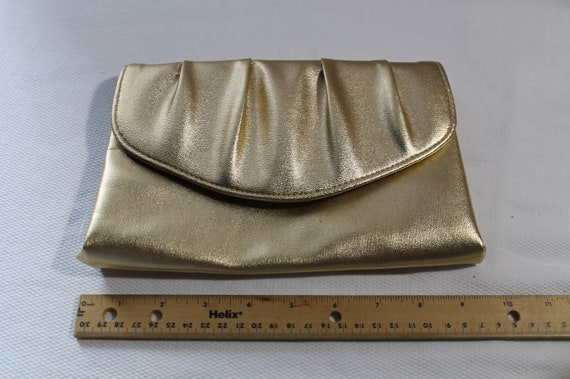 1980s AVON "Polished Gold" Evening Bag, Vegan Clu… - image 2