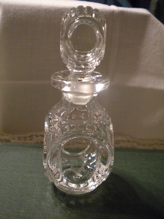 SALE Monogrammed Pineapple Cut Glass Perfume Bottl