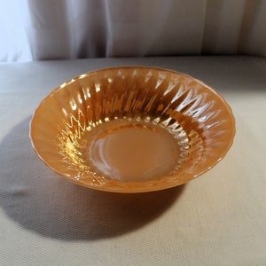 Vintage Anchor Hocking Fire King Peach Lustreware 8.5 Inch Serving Bowl