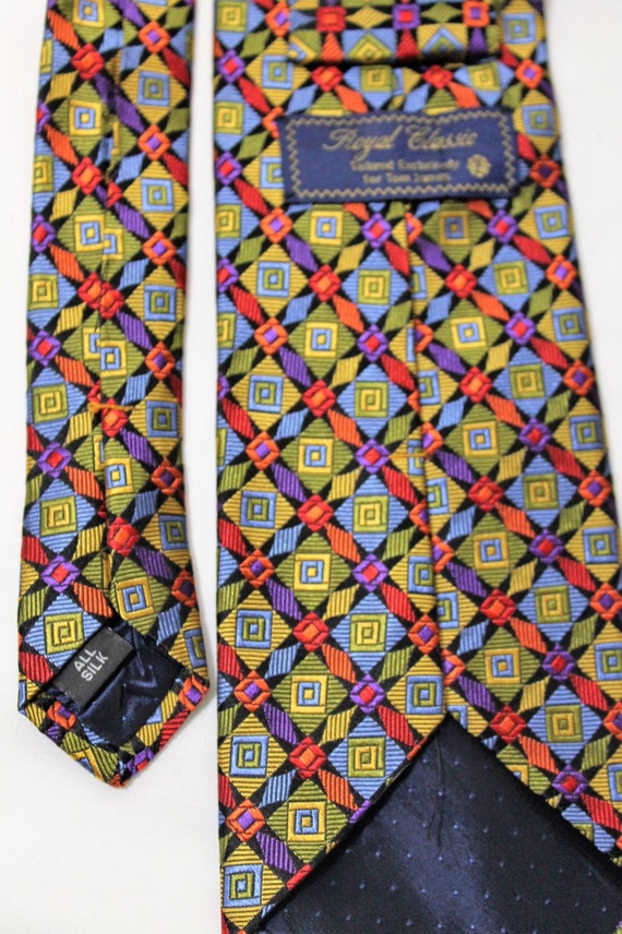 Vintage TOM JAMES Royal Classic Silk Necktie, Coo… - image 4