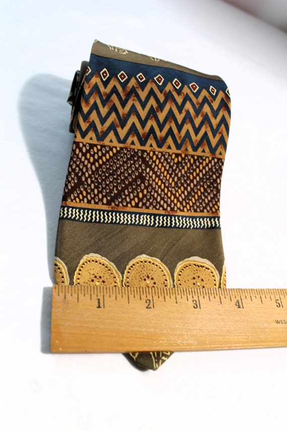Vintage UNICEF Silk Necktie, 3.75 X 58 Inch, Oliv… - image 7