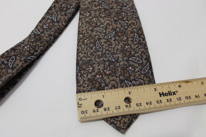 Vintage KUPPENHEIMER 3 Inch Wide Silk Necktie Brown Paisley | Etsy