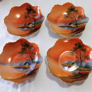SALE Set of 4 Antique Noritake Morimura Small Fruit Bowls