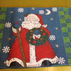 Vintage Santa Claus Christmas Tapestry Table Runner, 72 X 13 Inches image 3