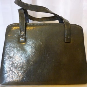 Vintage Gray Framed Kelly Style Handbag