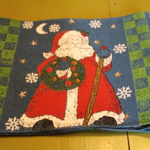 Vintage Santa Claus Christmas Tapestry Table Runner, 72 X 13 Inches image 4