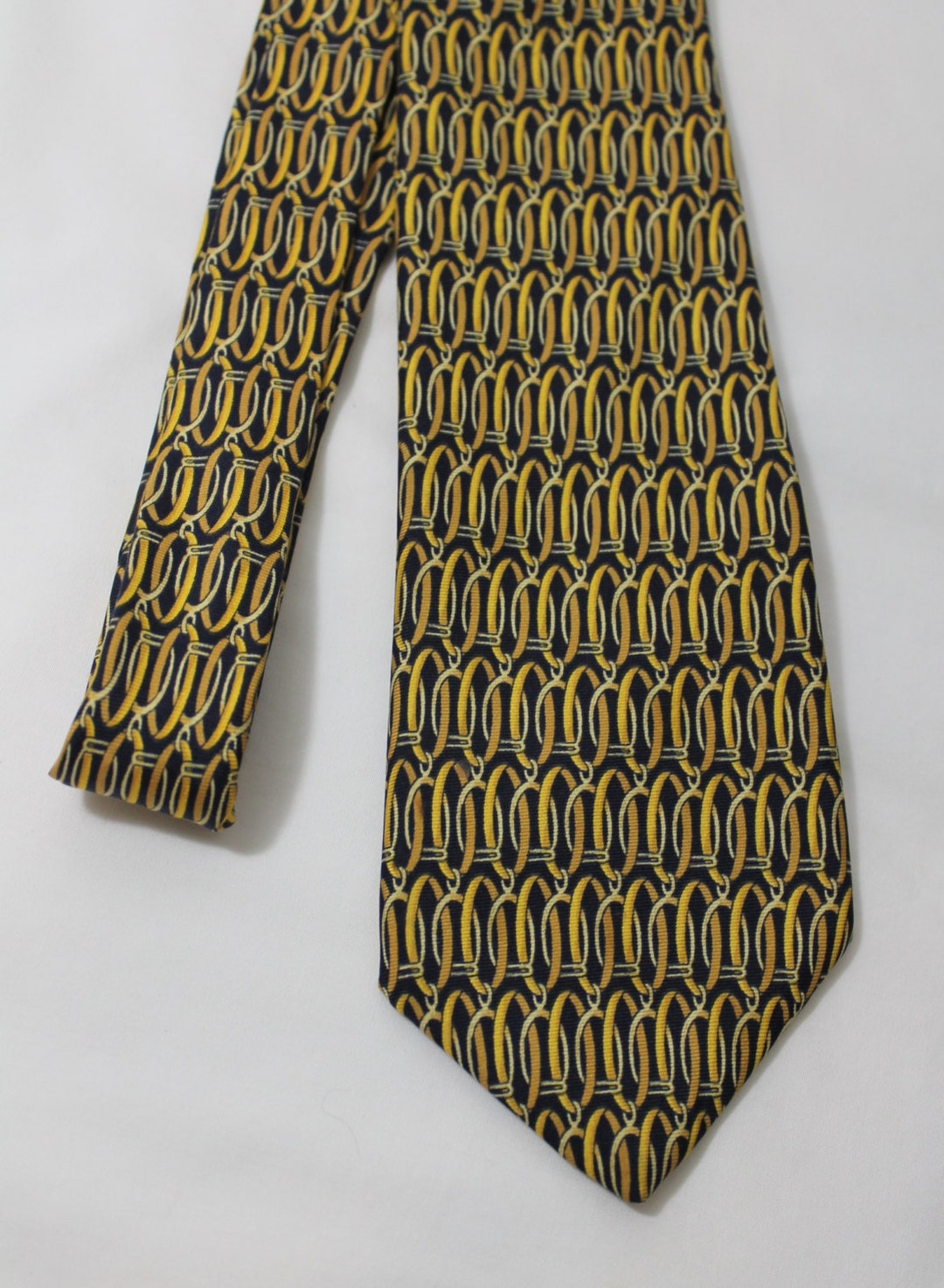 Vintage 3.5 Inch Wide Silk Necktie Black and Gold Pittsburgh - Etsy