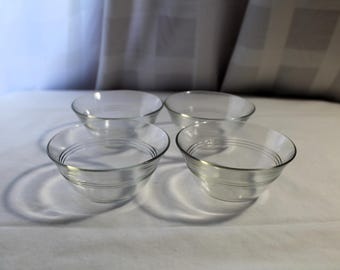 Set of 4 Vintage Pyrex 5 oz. Ramekins, Custard Cups, Prep Bowls, No. 445, H-BK