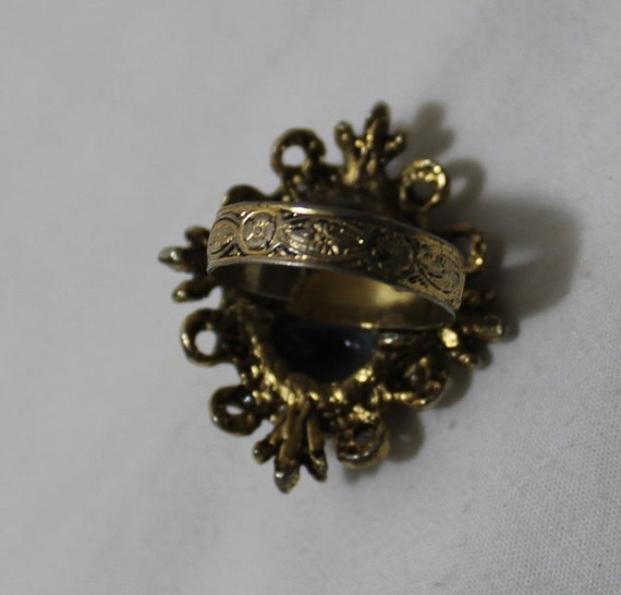 Large Left Facing Cameo Cocktail Ring, Statement … - image 5