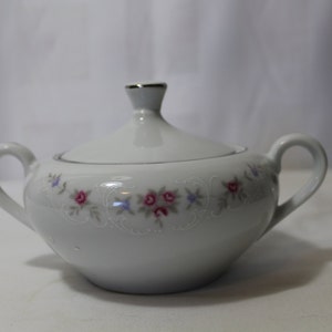 Vintage Coventry Fine China Sugar Bowl, Floral Lace Pattern No. 655