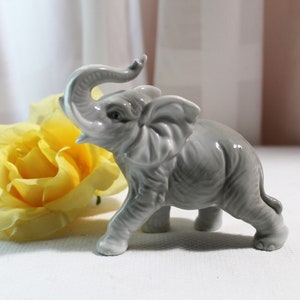 Vintage Porcelain Elephant Figurine