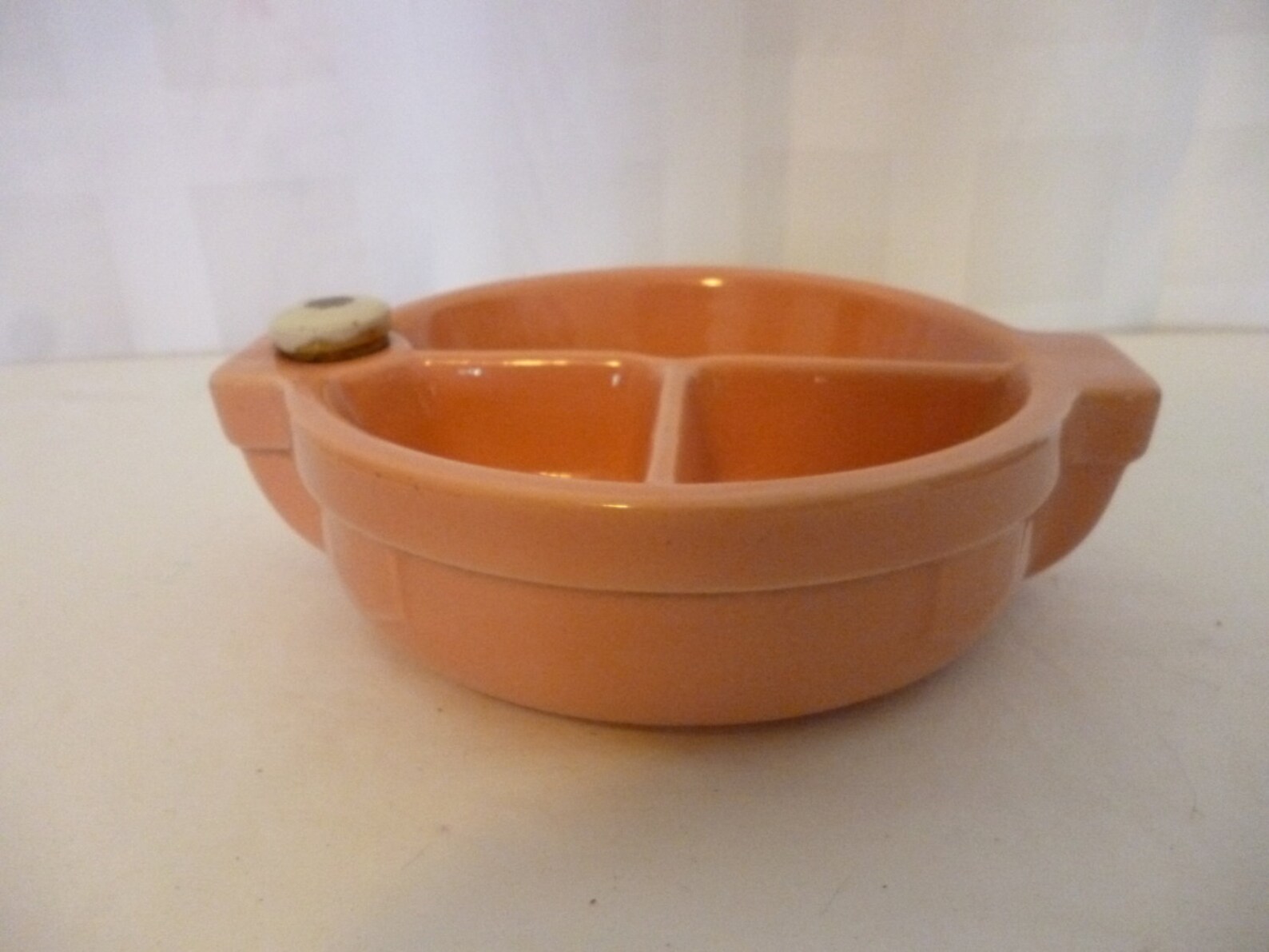 Mid Century Rose Pink Divided Pottery Baby Food Warming Dish - Etsy