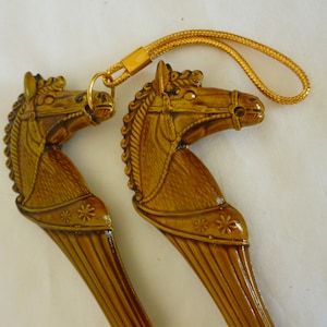 SALE Mid Century Horse Head Shoehorn and Brush