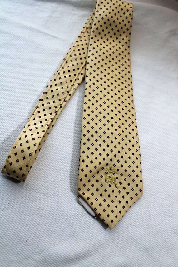 Vintage 80s Yellow Power Tie, Countess Mara Silk N