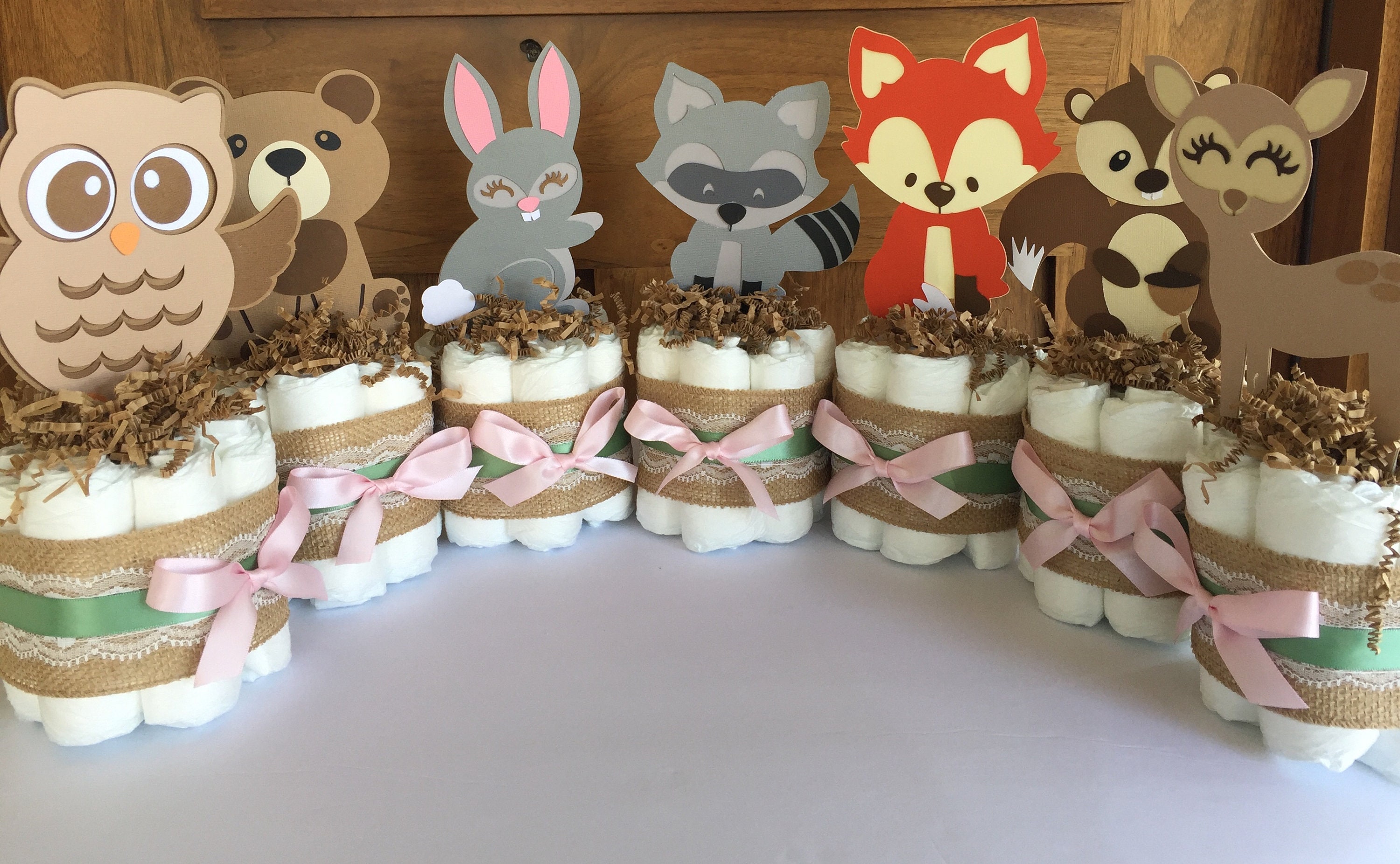 Woodland Table Decorations, Woodland Forest Diaper Cakes ...