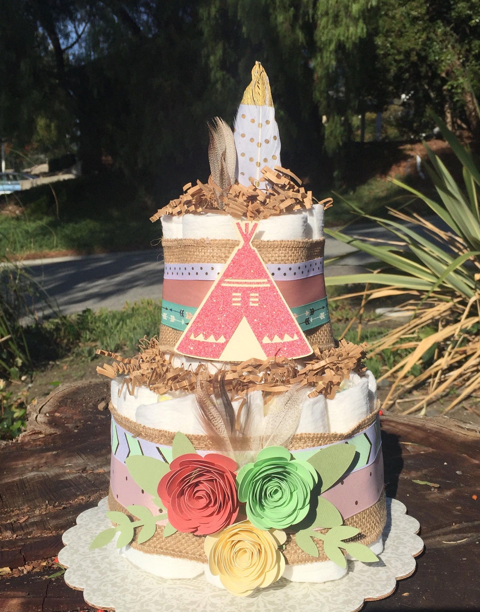 teepee diaper cake