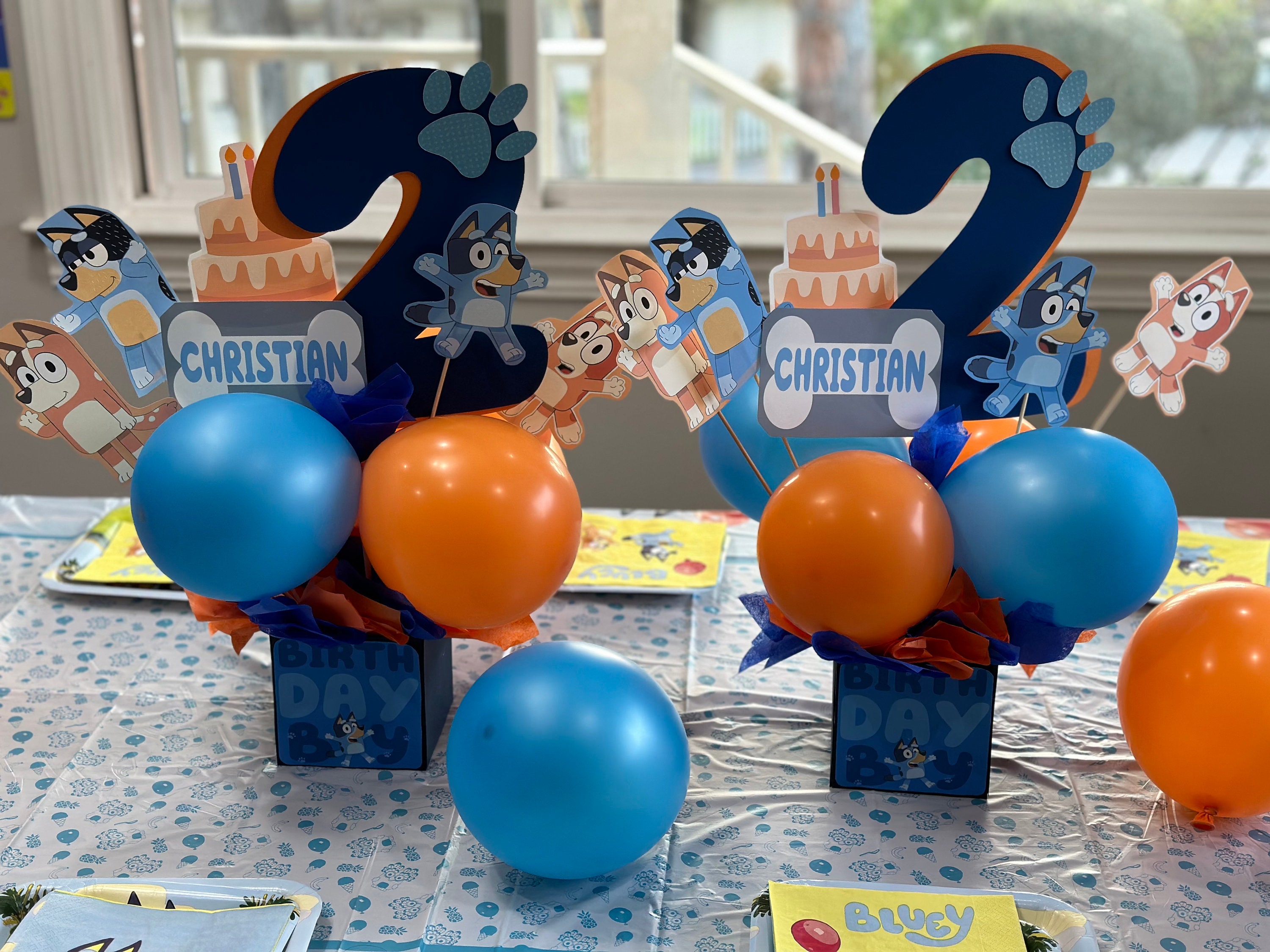 Bluey Centerpieces, Birthday Centerpieces 