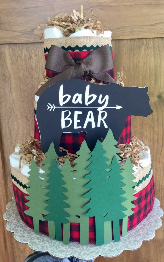 lumberjack baby shower cake topper