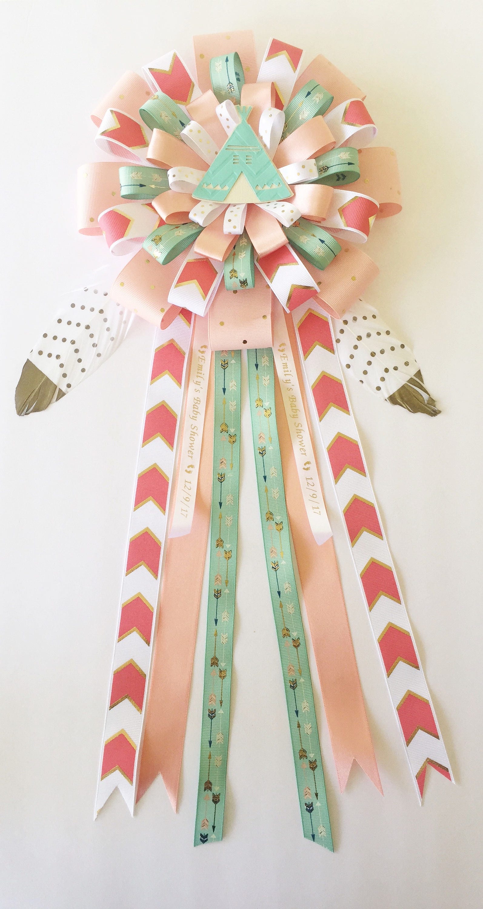 Boho baby shower decorations, baby shower sash, mum boho