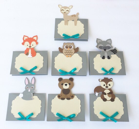 Woodland Animals Place Cards Woodland Baby Shower Decorations