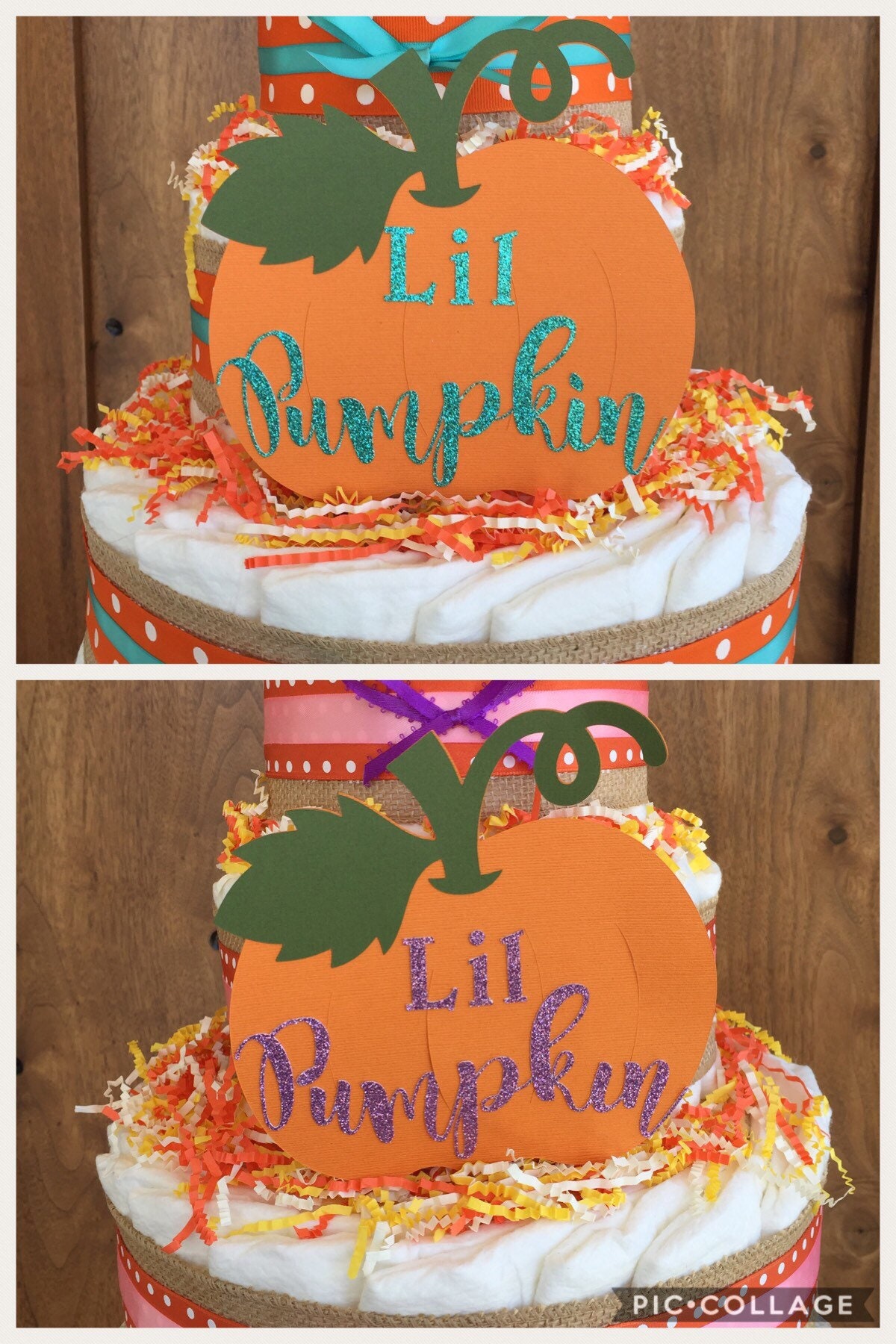 pumpkin diaper cake