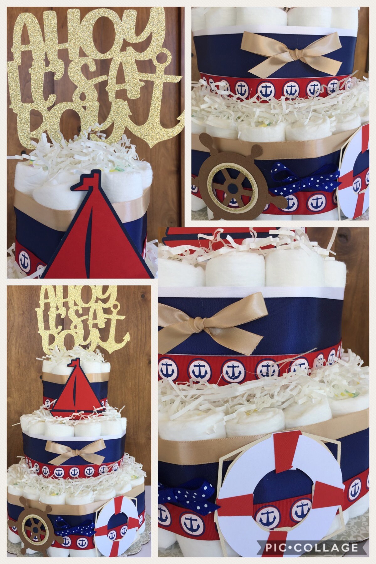 Ahoy It S A Boy Baby Shower Centerpiece Nautical Decorations Sail