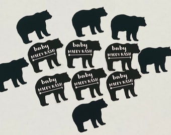 Personalized Bear Birthday, Mama Bear, Baby Bear, Gift tags/confetti/labels/table decorations