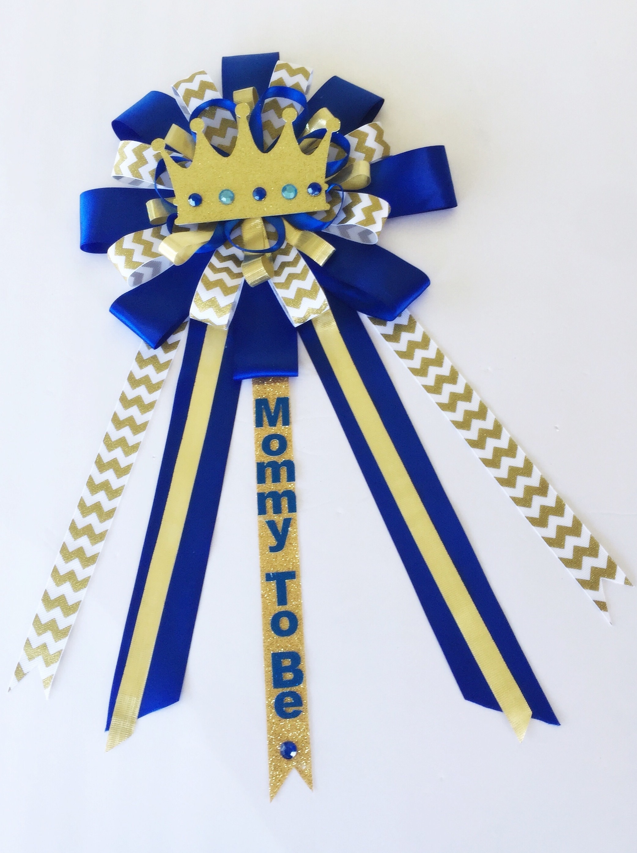 Large Prince Corsage Prince Baby Shower Mommy To Be Pin Lil