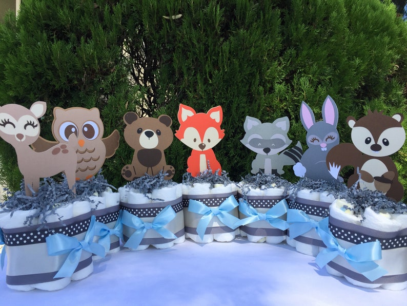 Boy Woodland Baby Shower Decorations Woodland Table Decor Etsy