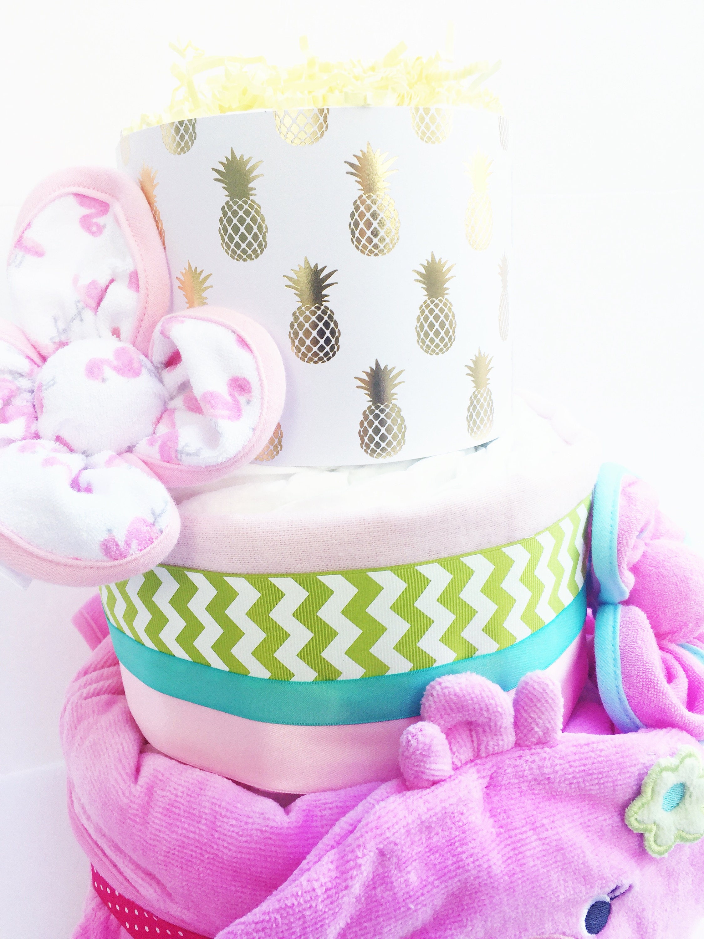 pineapple diaper cake
